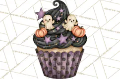 Halloween Cupcake Clipart PNG, Halloween Sweet Treats Product Image 3