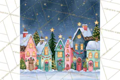 Merry And Bright Christmas Watercolor PNG Product Image 3