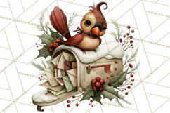 Vintage Christmas Clipart PNG, Christmas Retro Characters Product Image 2