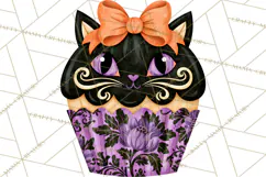 Halloween Monster Cupcake Clipart Png, Halloween Sweets Product Image 4