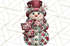 Whimsical Christmas Snowman Clipart PNG Product Image 4