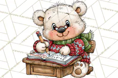 Christmas School Clipart PNG, Teacher Classroom Holiday Png Product Image 3