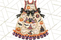Bright Halloween Kitchen Clipart PNG, Spooky Aprons Mixers Product Image 4