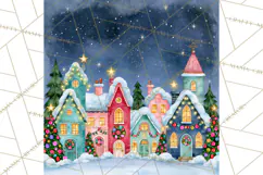 Merry And Bright Christmas Watercolor PNG Product Image 4