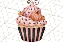 Halloween Cupcake Clipart PNG, Halloween Sweet Treats Product Image 5