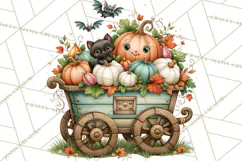 Halloween Village Clipart PNG, Spooky Cottage Town Product Image 5