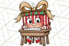 Christmas School Clipart PNG, Teacher Classroom Holiday Png Product Image 4