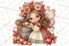 Enchanted Autumn Fairy World PNG, Fall Fairies Product Image 5