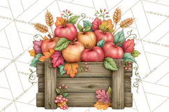 Autumn Village Clipart PNG, Cozy Fall Cottage Town Product Image 5