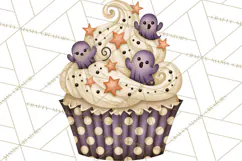 Halloween Cupcake Clipart PNG, Halloween Sweet Treats Product Image 2