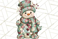 Whimsical Christmas Snowman Clipart PNG Product Image 2