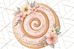 Pink Autumn Cookies Clipart PNG Product Image 2