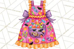 Bright Halloween Kitchen Clipart PNG, Spooky Aprons Mixers Product Image 2
