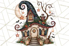 Midnight Halloween Fairy World PNG, Fall Fairies Product Image 2