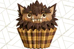 Halloween Monster Cupcake Clipart Png, Halloween Sweets Product Image 2