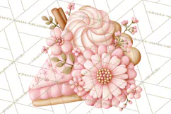Pink Autumn Cookies Clipart PNG Product Image 2