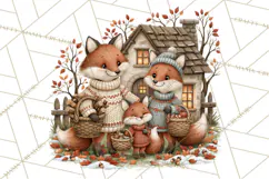 Sweater Weather Woodland Animals PNG Product Image 2