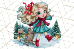 Christmas Tree Farm PNG Clipart, Santa & Elf Characters Product Image 2