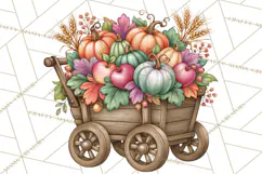 Autumn Village Clipart PNG, Cozy Fall Cottage Town Product Image 3