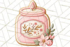 Pink Autumn Cookies Clipart PNG Product Image 3