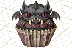 Halloween Monster Cupcake Clipart Png, Halloween Sweets Product Image 3