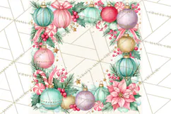 Merry And Bright Christmas Watercolor PNG Product Image 3