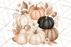 Fall Animals Clipart PNG, Autumn Floral Designs Product Image 3