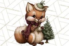 Vintage Christmas Clipart PNG, Christmas Retro Characters Product Image 2