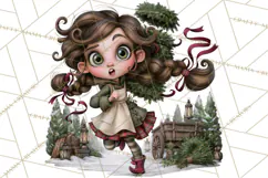 Christmas Tree Farm PNG Clipart, Santa & Elf Characters Product Image 3
