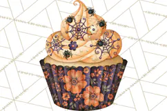 Halloween Cupcake Clipart PNG, Halloween Sweet Treats Product Image 4