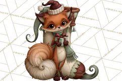 Vintage Christmas Clipart PNG, Christmas Retro Characters Product Image 3