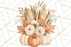 Fall Animals Clipart PNG, Autumn Floral Designs Product Image 4