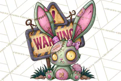 Cute Zombie Bunnies PNG Clipart, Halloween Animals Product Image 4