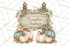 Autumn Village Clipart PNG, Cozy Fall Cottage Town Product Image 4