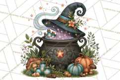 Halloween Village Clipart PNG, Spooky Cottage Town Product Image 4