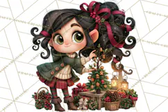 Christmas Tree Farm PNG Clipart, Santa & Elf Characters Product Image 4