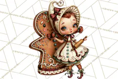 Vintage Christmas Clipart PNG, Christmas Retro Characters Product Image 4