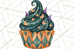 Halloween Cupcake Clipart PNG, Halloween Sweet Treats Product Image 5