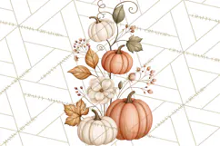 Fall Animals Clipart PNG, Autumn Floral Designs Product Image 5