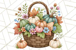 Autumn Village Clipart PNG, Cozy Fall Cottage Town Product Image 5