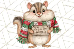 Christmas Animal Clipart PNG, Festive Animals Sign Clip Art Product Image 5