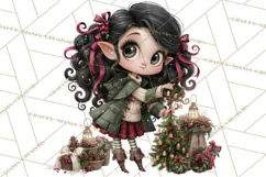 Christmas Tree Farm PNG Clipart, Santa & Elf Characters Product Image 5