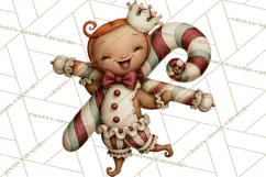 Vintage Christmas Clipart PNG, Christmas Retro Characters Product Image 5