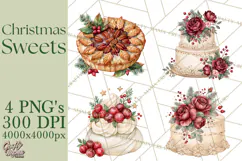 Christmas Dessert Clipart PNG Product Image 1