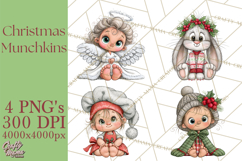 Christmas Munchkins Cute Holiday Clipart PNG Product Image 1
