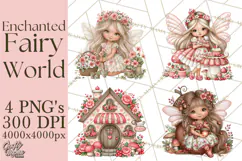 Whimsical Fairy World Clipart PNG Product Image 1