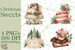 Christmas Dessert Clipart PNG Product Image 1