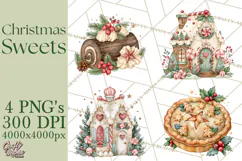 Christmas Dessert Clipart PNG Product Image 1