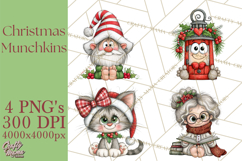 Christmas Munchkins Cute Holiday Clipart PNG Product Image 1