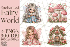 Whimsical Fairy World Clipart PNG Product Image 1